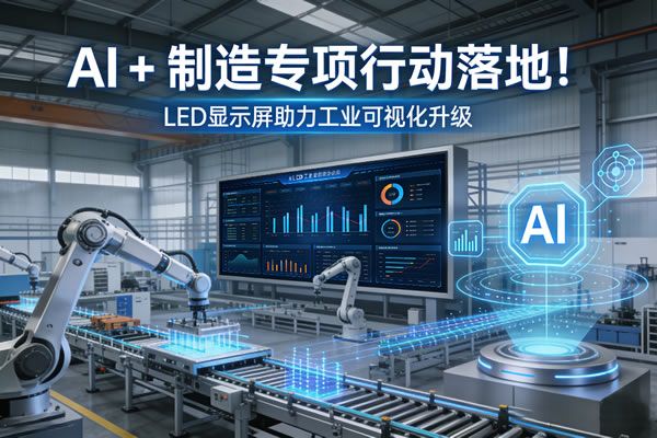 AI+制造專項行動落地！維康國際LED顯示屏助力工業可視化升級